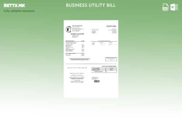 Деловна сметка за комунални услуги на градот Харпер Вудс во САД